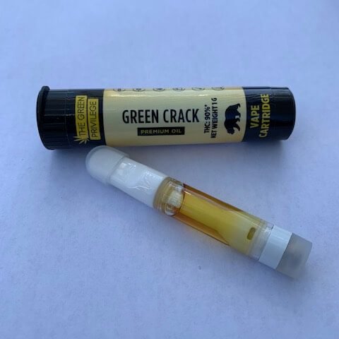 Green Privilege – Green Crack – full gram 90% thc vape cartridge (1000mg)