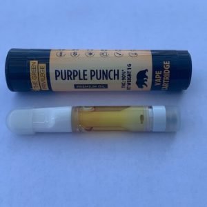 Green Privilege – purple punch (indica) full gram 90% thc vape cartridge